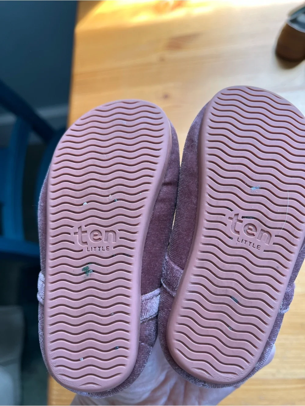 ten Kids Pink Velvet Mary Jane Shoes